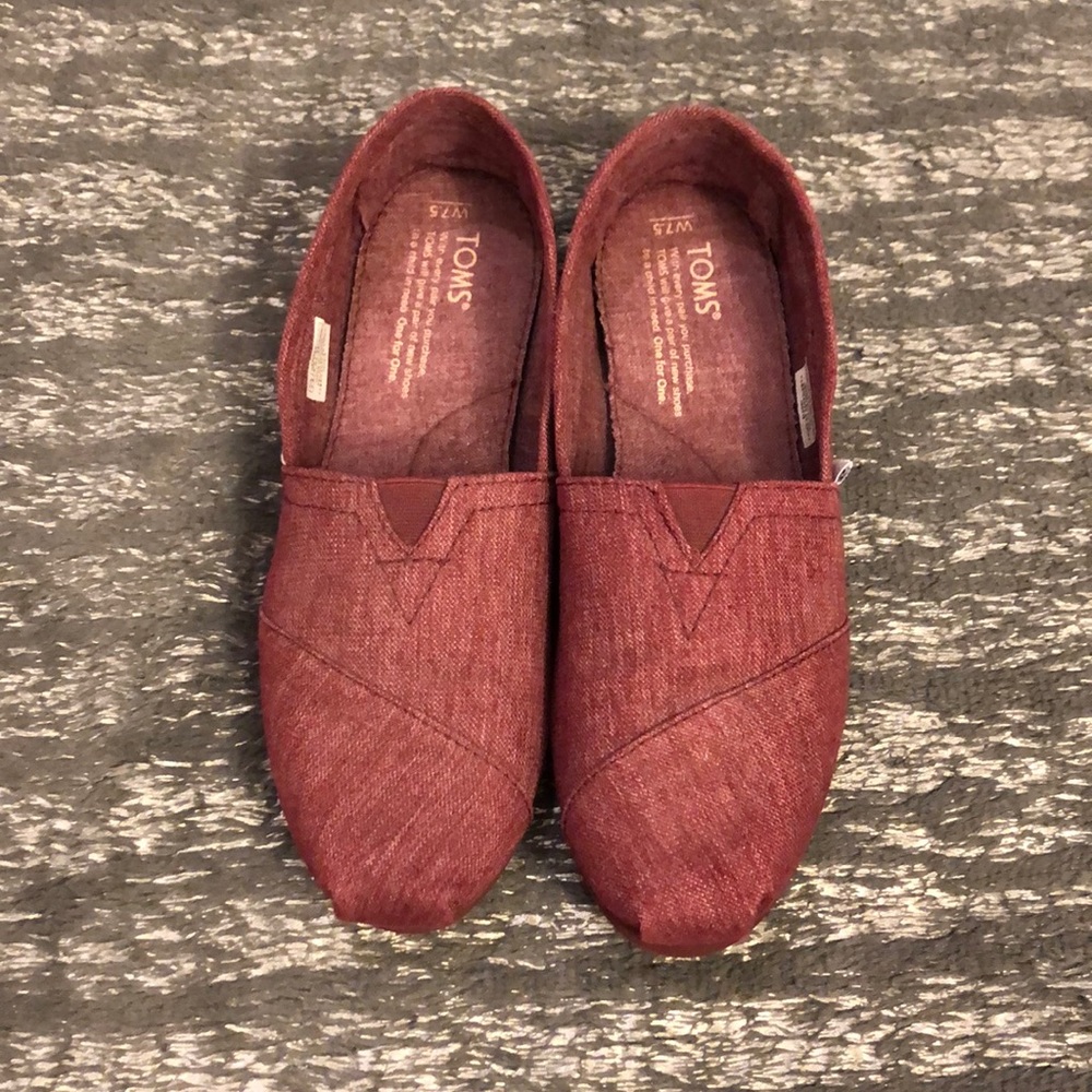 Maroon TOMs Size 7.5